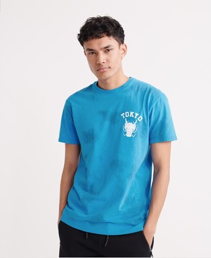 Superdry Tonal Tiedye Férfi Pólók Kék | IBPER4329